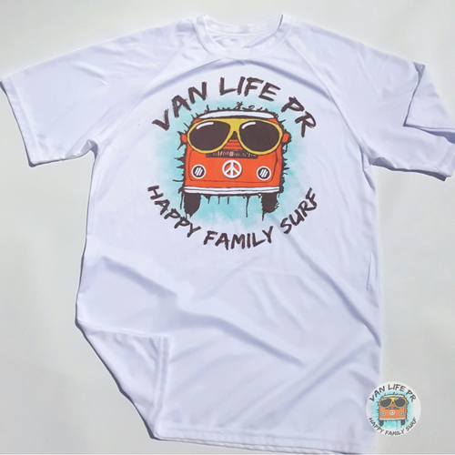 Microfiber T-shirt with official Van Life PR Logo Excelent for your favorites activities: -Surf, Paddleboard, Kayak, Rivers or just be 